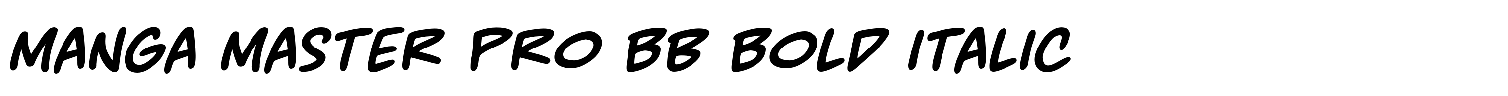 Manga Master Pro BB Bold Italic